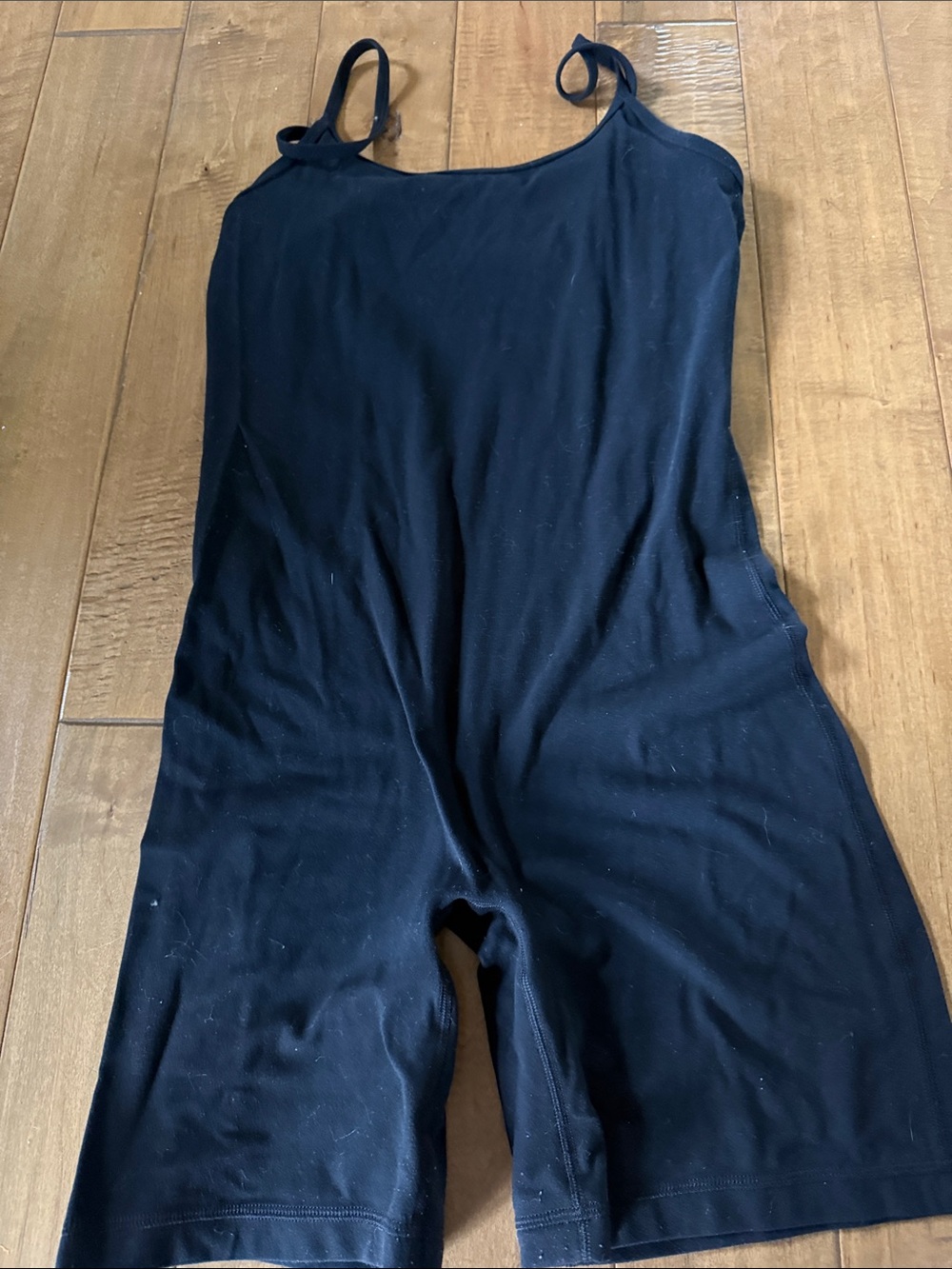 Aritzia Black Sleeveless Romper Jumpsuit with Thin Straps 6inch inseam